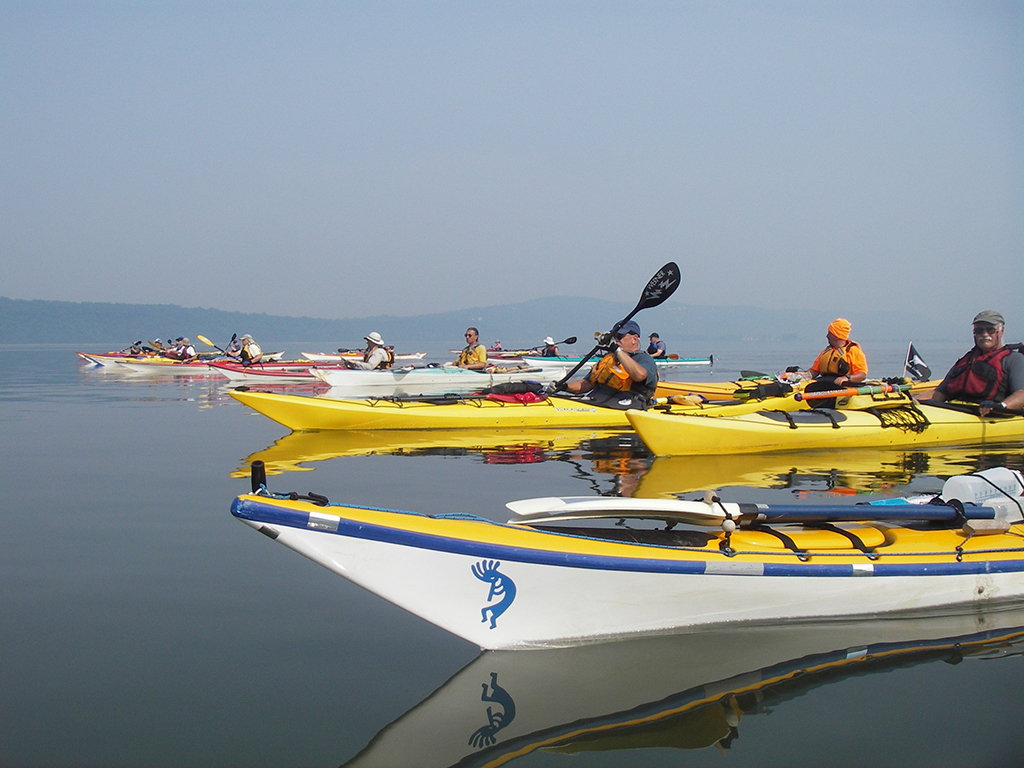 Kayakers on the Hudson River